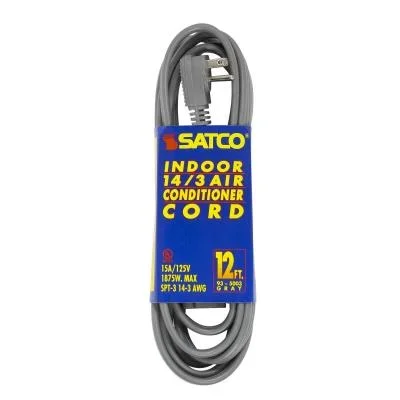 12 Foot Gray Heavy Duty Air Conditioner/Appliance Cord2196322