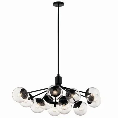 12 Light Linear Chandelier Convertible3467478