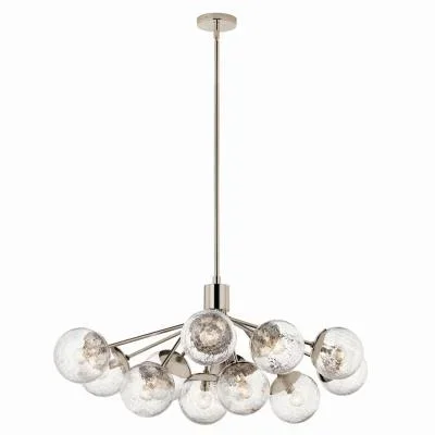 12 Light Linear Chandelier Convertible9546562