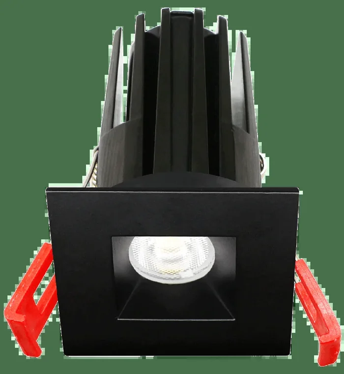 2″ Black Square Recessed LED Ceiling Light – 7W – 5CCT – 480 Lumens