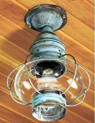 623 Brass Traditions Medium Semi-Flush Onion Light