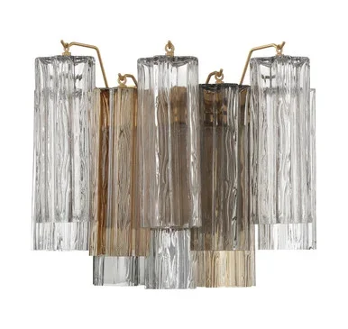 Addis Two Light Wall Sconce (ADD-302-AG-AU)