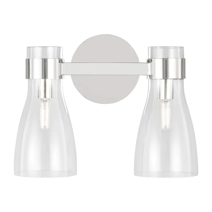 AERIN Moritz Two Light Vanity in Polished NickelAEV1002PN