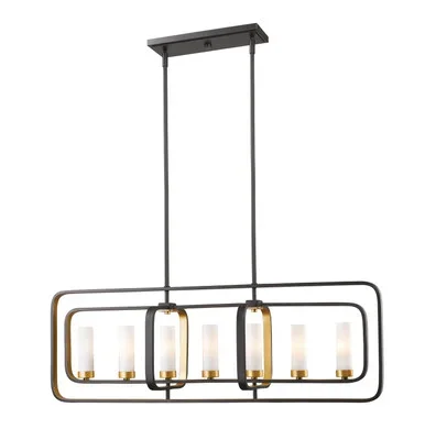 Aideen Seven Light Linear Chandelier (6000-7L-BZGD)