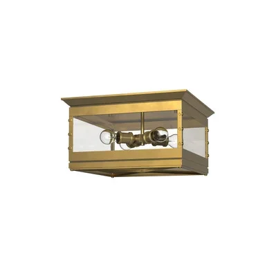 Alora Douglas Four Light Flush Mount in Vintage Brass – FM351004VB