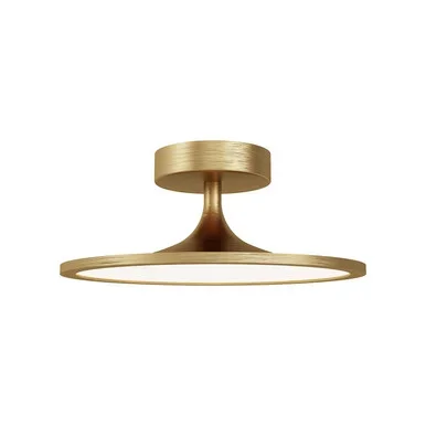 Alora Issa LED Semi Flush Mount in Brushed Gold – SF418012BG