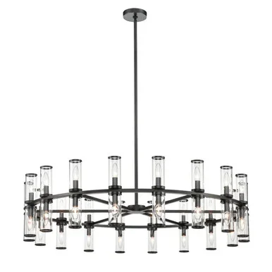 Alora Revolve 36 Light Chandelier in Clear Glass/Urban Bronze – CH309036UBCG