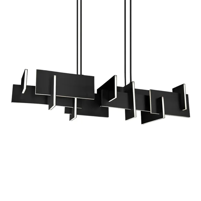 Amari 58in LED Linear Chandelier 3000K in BlackPD-79058-BK