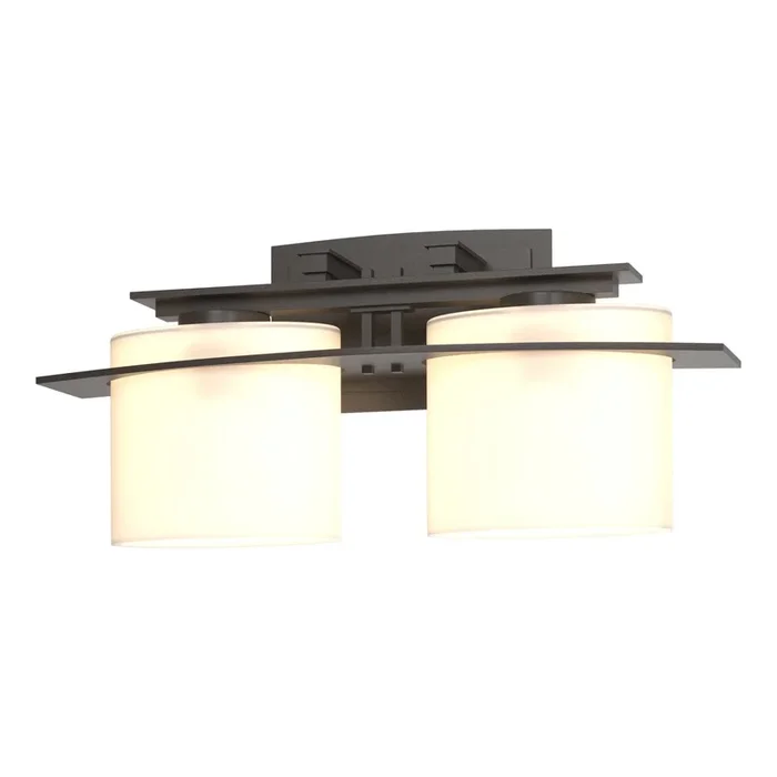 Arc Ellipse 2 Light Sconce 2-Light Opal Glass (GG) in Dark Smoke207522-SKT-07-GG0182