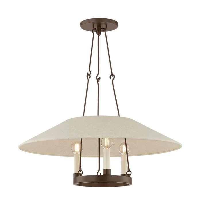 Archive Chandelier 3-Light LED in Bronze 25L x 25W x 10HF1625-BRZ