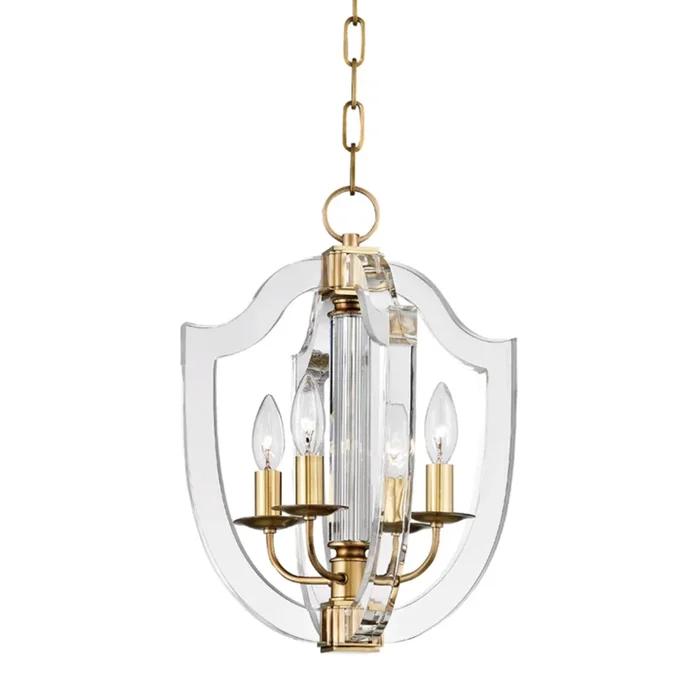 Arietta 4-Light Pendant in Aged Brass 12.5L x 12.5W x 17H6512-AGB