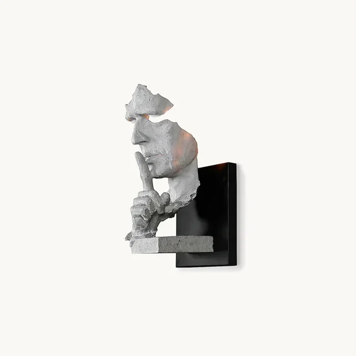 Art Iron Human Face Wall LampMJW-20231020-001