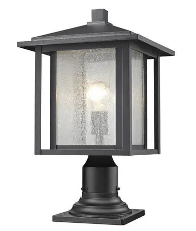 Aspen One Light Outdoor Pier Mounted Fixture (554PHB-533PM-BK)