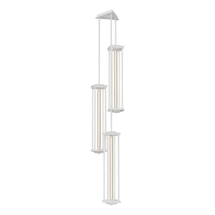 Athena Triple Tall LED Lantern – White