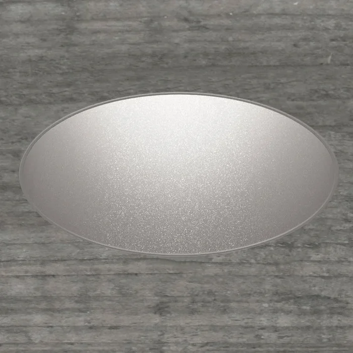 Atomos 2 Round Adjustable Trimless Wood Recessed Downlight – IC Airtight Housing – Wet Location Rated – Satin Silver Powdercoat – 50 Degrees – 2700K