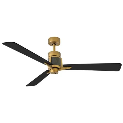 Atticus 56″ LED Smart Fan – Heritage Brass