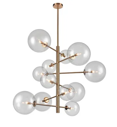 Avenue Lighting Delilah 12 Light Chandelier in Aged Brass – HF4212-AB