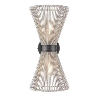 Avon Two Light Wall Sconce (6938-2W BLK-BR)