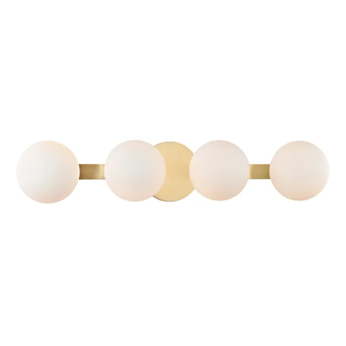 Baird 4-Light Bath and Vanity in Aged Brass 23.5L x 23.5W x 4.75H9084-AGB