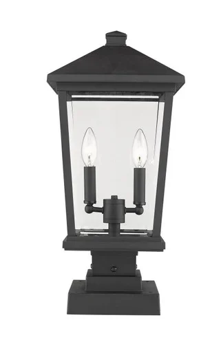 Beacon Two Light Outdoor Pier Mounted Fixture (568PHBS-SQPM-BK)