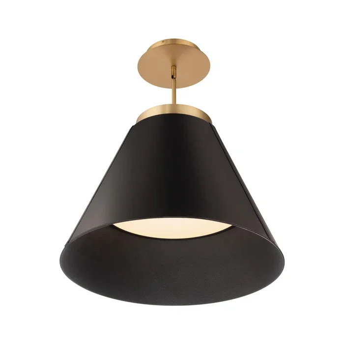 Bentley 24in LED Pendant 3000K in Black with Aged BrassPD-88324-BK/AB