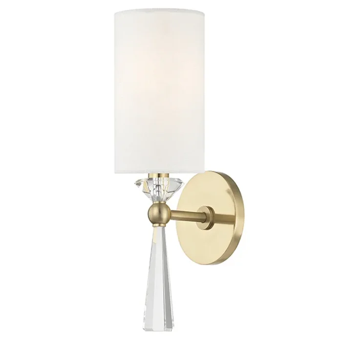 Birch 1-Light Wall Sconce in Aged Brass 4.75L x 4.75W x 14.75H9951-AGB