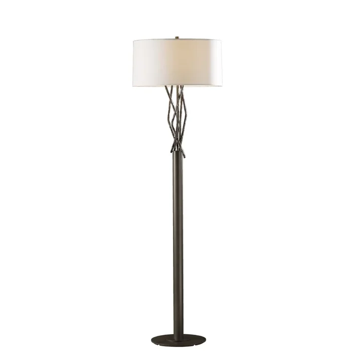 Brindille Floor Lamp 1-Light Natural Anna Shade (SF) in Dark Smoke – Dimmer on Socket237660-SKT-07-SF1899