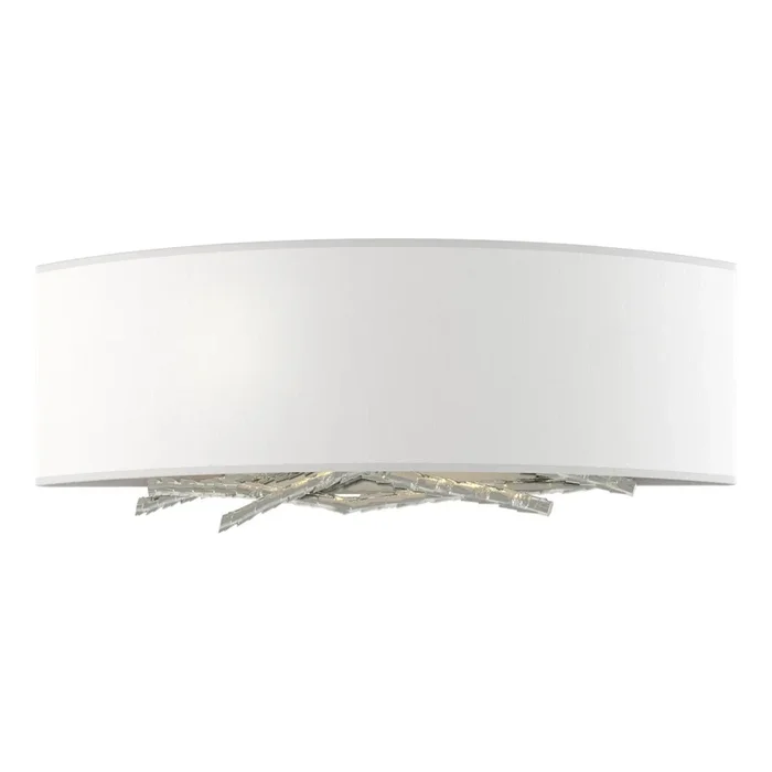 Brindille Sconce 2-Light Natural Anna Shade (SF) in Sterling207660-SKT-85-SF1692