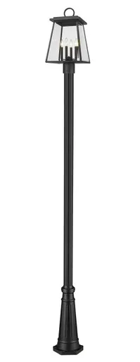 Broughton Four Light Outdoor Post Mounted Fixture (521PHBR-519P-BK)