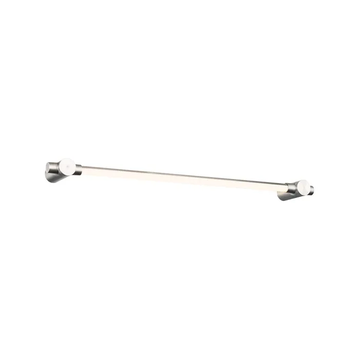 Cadence 27in LED Bathroom Vanity or Wall Light 3000K with Square and Round Backplate in Brushed NickelWS-54127-BN