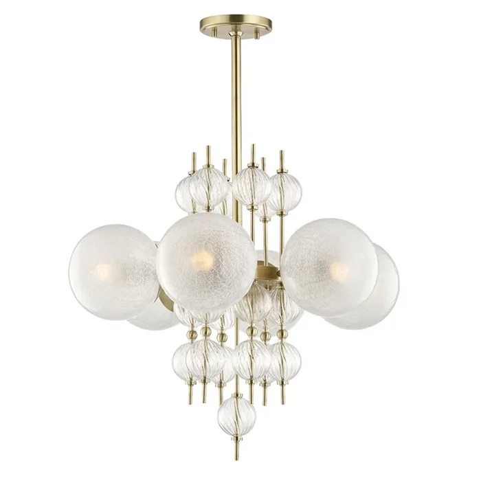 Calypso 6-Light Chandelier in Aged Brass 27.25L x 27.25W x 25H6427-AGB