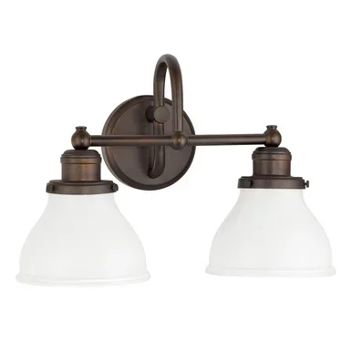 Capital Lighting Baxter Two Light Vanity in Burnished Bronze – 8302BB-128