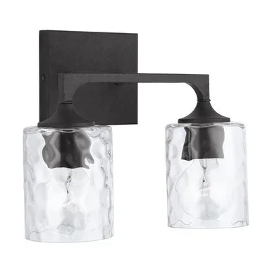 Capital Lighting Clint Two Light Vanity in Black Iron – 137321BI-486