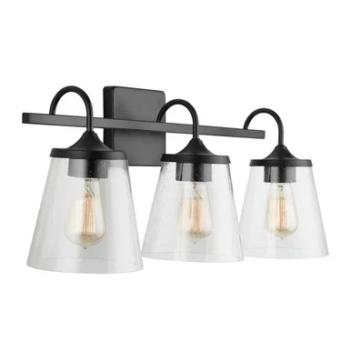 Capital Lighting Jayne Three Light Vanity in Matte Black – 139132MB-496
