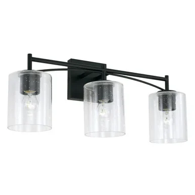 Capital Lighting Peyton Three Light Vanity in Matte Black – 142031MB-510