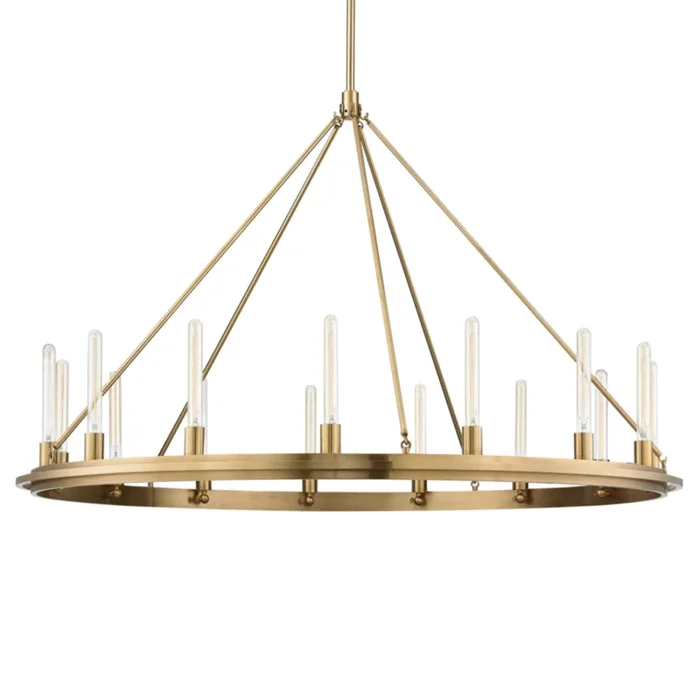 Chambers 15-Light Chandelier in Aged Brass 58.25L x 58.25W x 38.25H2758-AGB