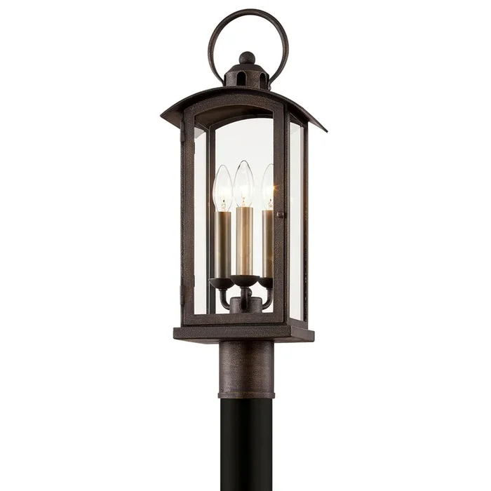 Chaplin 3lt Post 3-Light Outdoor LED in Vienna Bronze 8L x 8.5W x 24HP7445-VBZ