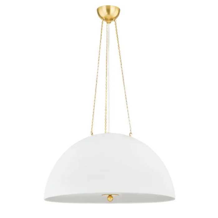 Chiswick 4-Light Pendant in Aged Brass by Mark D. Sikes 30L x 30W x 16.75HMDS1101-AGB/WP