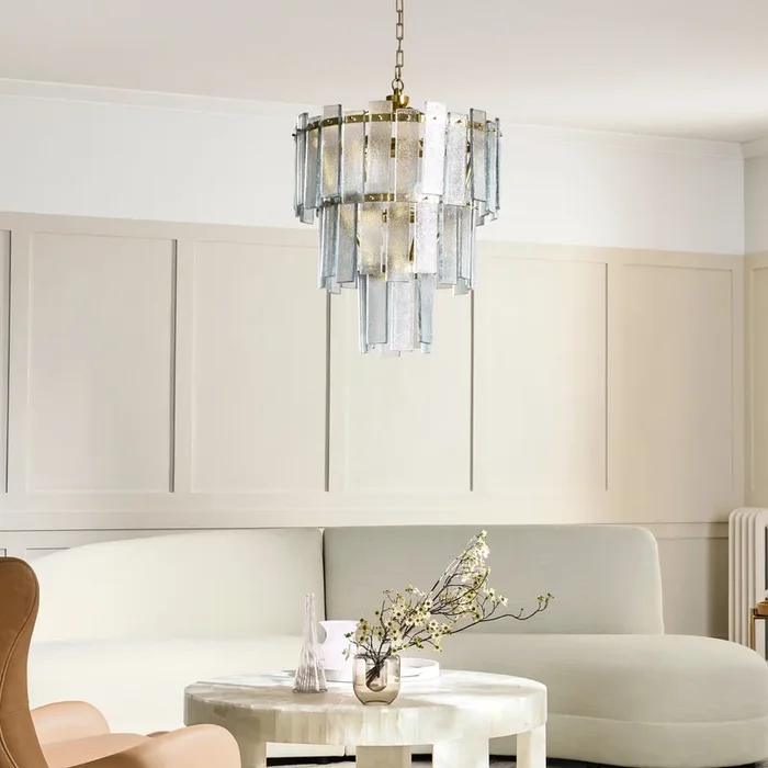 Conrad Texture Glass ChandelierVL-ws-1024
