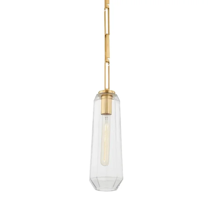 Copenhagen 1-Light Pendant in Vintage Brass 5L x 5W x 13.75H447-14-VB