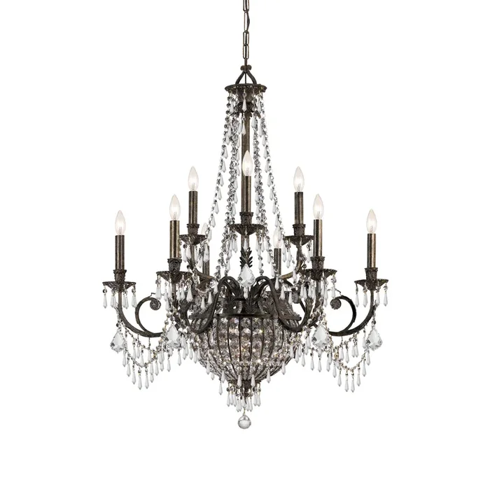Crystorama 5168-EB-CL-MWP Vanderbilt Chandelier in English Bronze5168-EB-CL-MWP