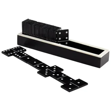 Cyan Dominoes Sculpture in Black And White – 07039