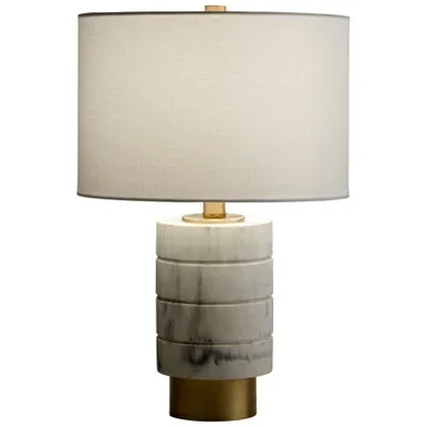 Cyan One Light Table Lamp in White – 10958