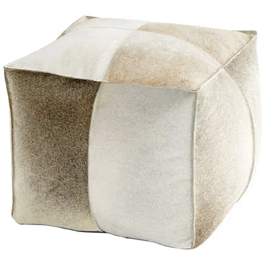 Cyan Pouf in Grey – 10129