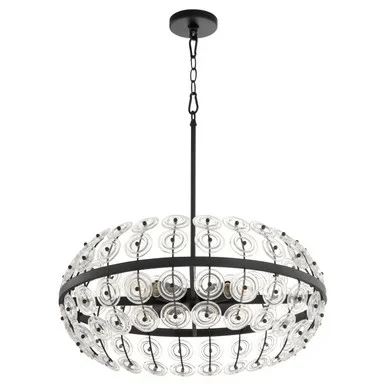 Cyan Selena Four Light Pendant in Matte Black – 11957