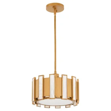Cyan Volterra One Light Pendant in Aged Brass – 11949