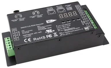 Decoder 5Ch Dmx Rcvr W-Rj45, 5X8A, Cv (REC-DMX-RJ45A-5CH)