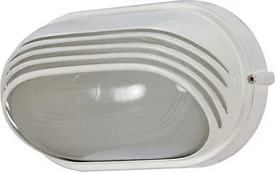 Die Cast Bulk Heads Semi Gloss White One Light Outdoor Bulk Head (60-522)