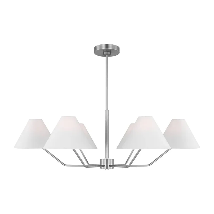 Drew & Jonathan Burke Large Chandelier in Brushed SteelDJC1016BS