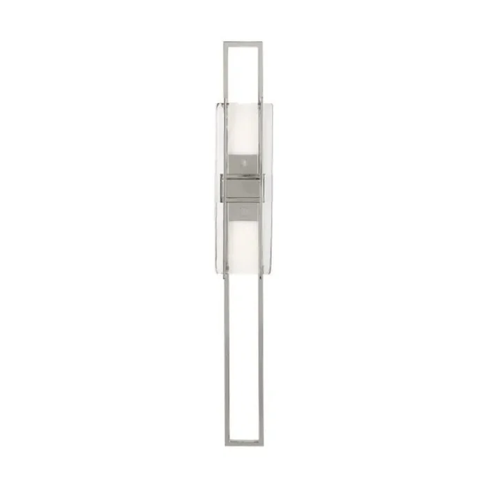 Duelle Large Wall Sconce Wall Collection 1-Light LED 2700K Polished Nickel by Mick De Giulio700WSDUE28N-LED927